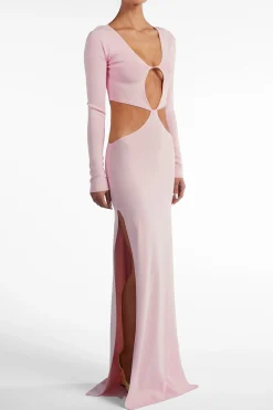 Long Sleeve Cut Out Maxi Dress