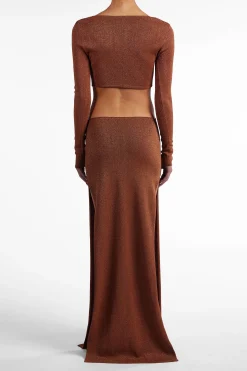 Long Sleeve Cut Out Maxi Dress