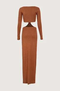 Long Sleeve Cut Out Maxi Dress