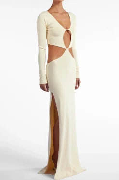 Long Sleeve Cut Out Maxi Dress
