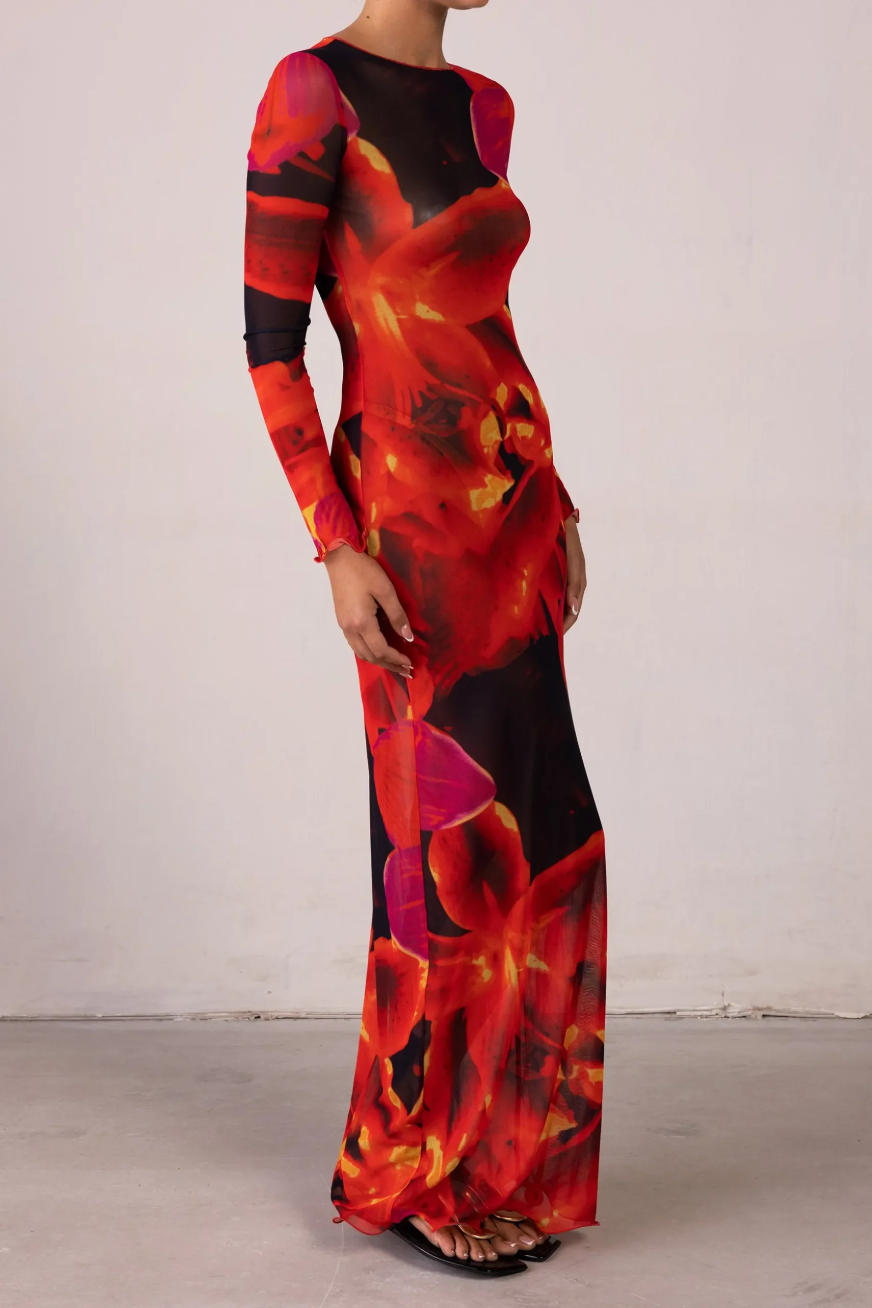 Mesh Maxi Dress