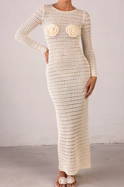 Rosette Crochet Dress