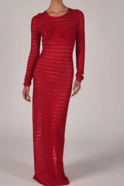 Rosette Crochet Dress