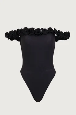 Rosette Off Shoulder One Piece
