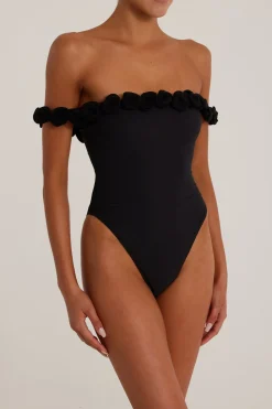 Rosette Off Shoulder One Piece