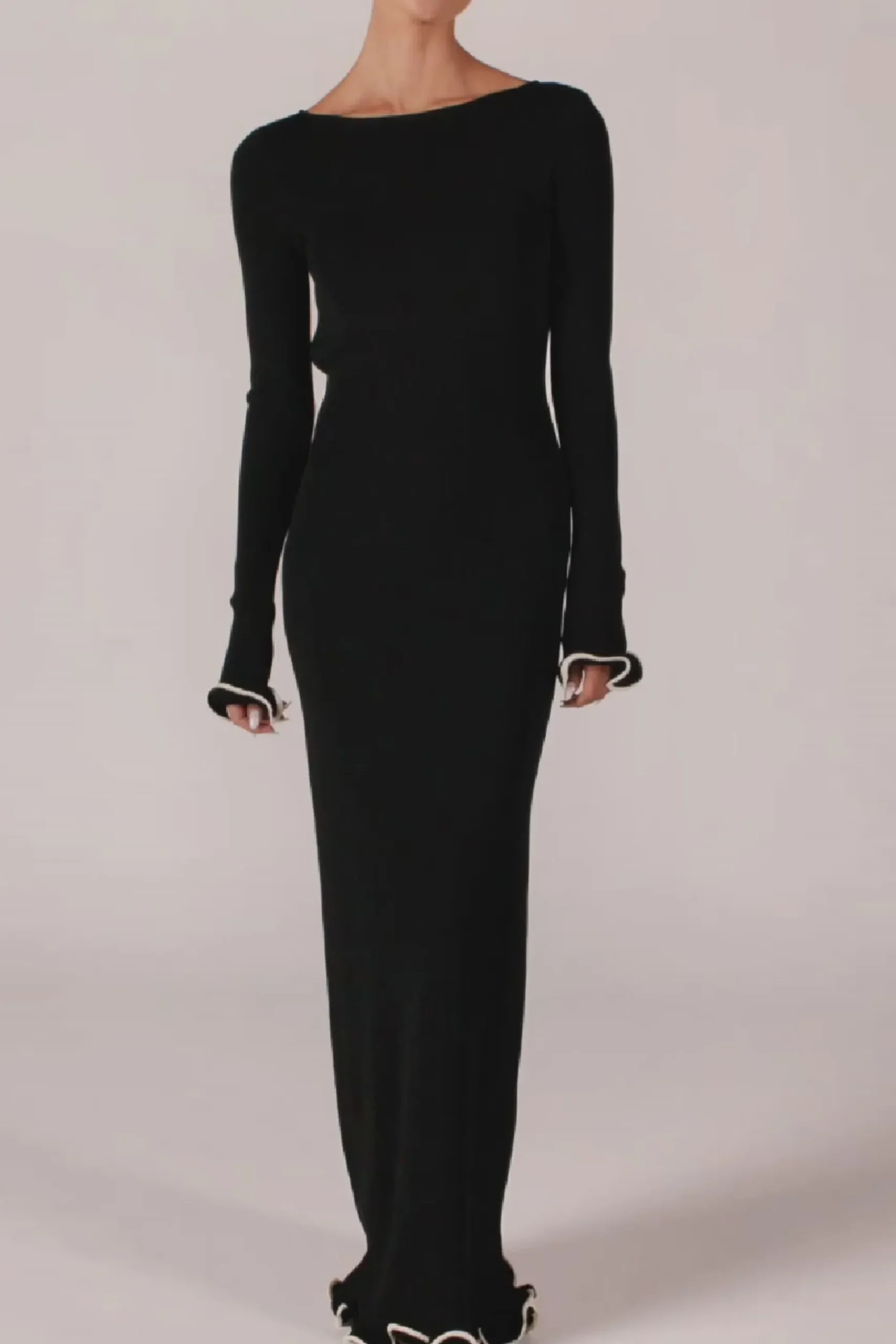 Ruffle Hem Maxi Dress