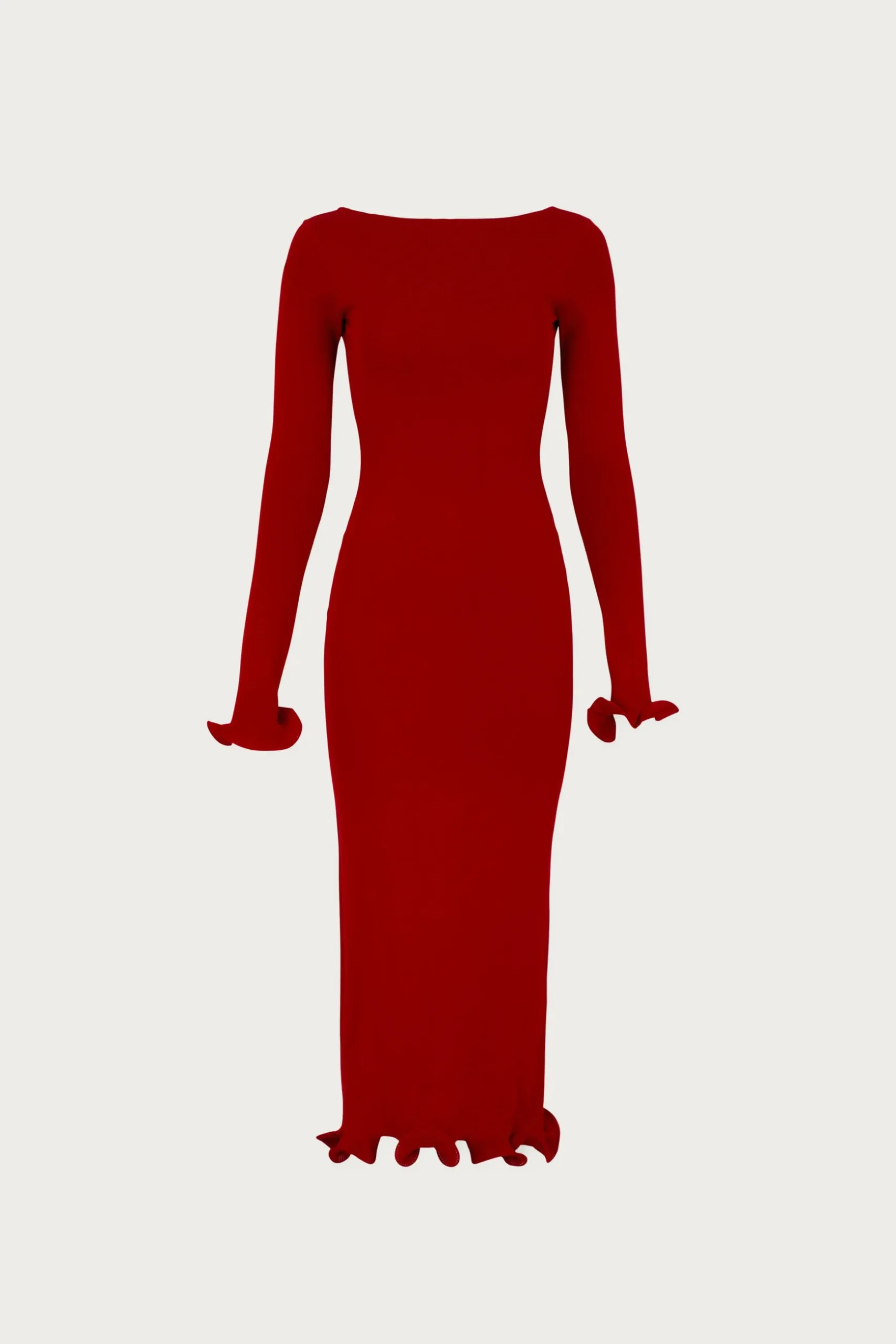 Ruffle Hem Midi Dress
