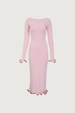 Ruffle Hem Midi Dress