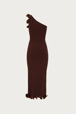 Ruffle Hem One Shoulder Dress