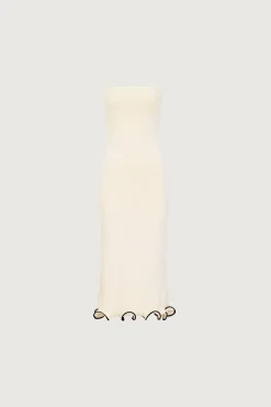 Ruffle Hem Strapless Dress