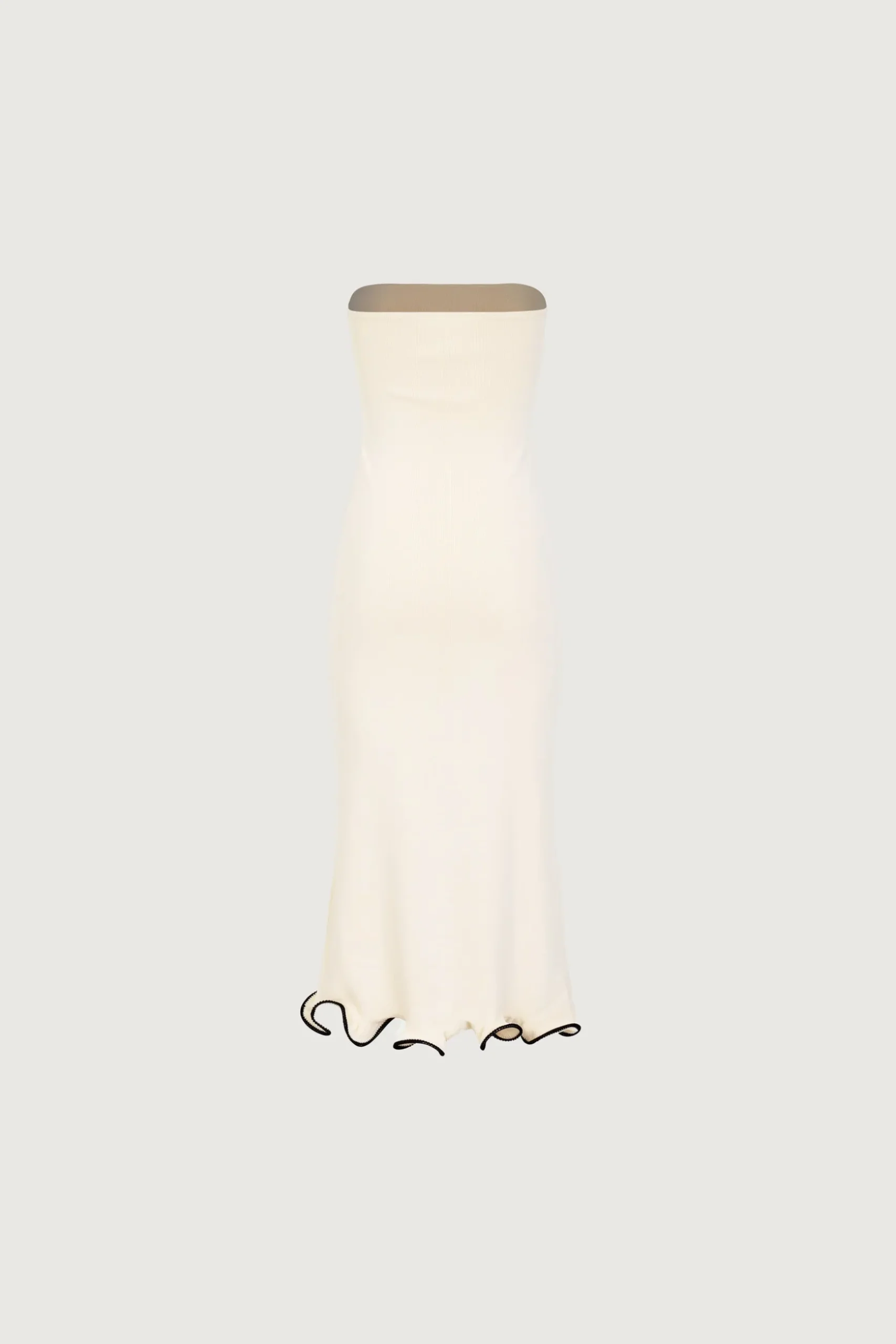 Ruffle Hem Strapless Dress