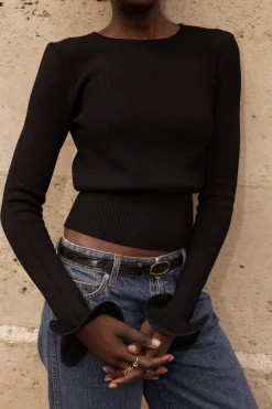 Ruffle Hem Sweater