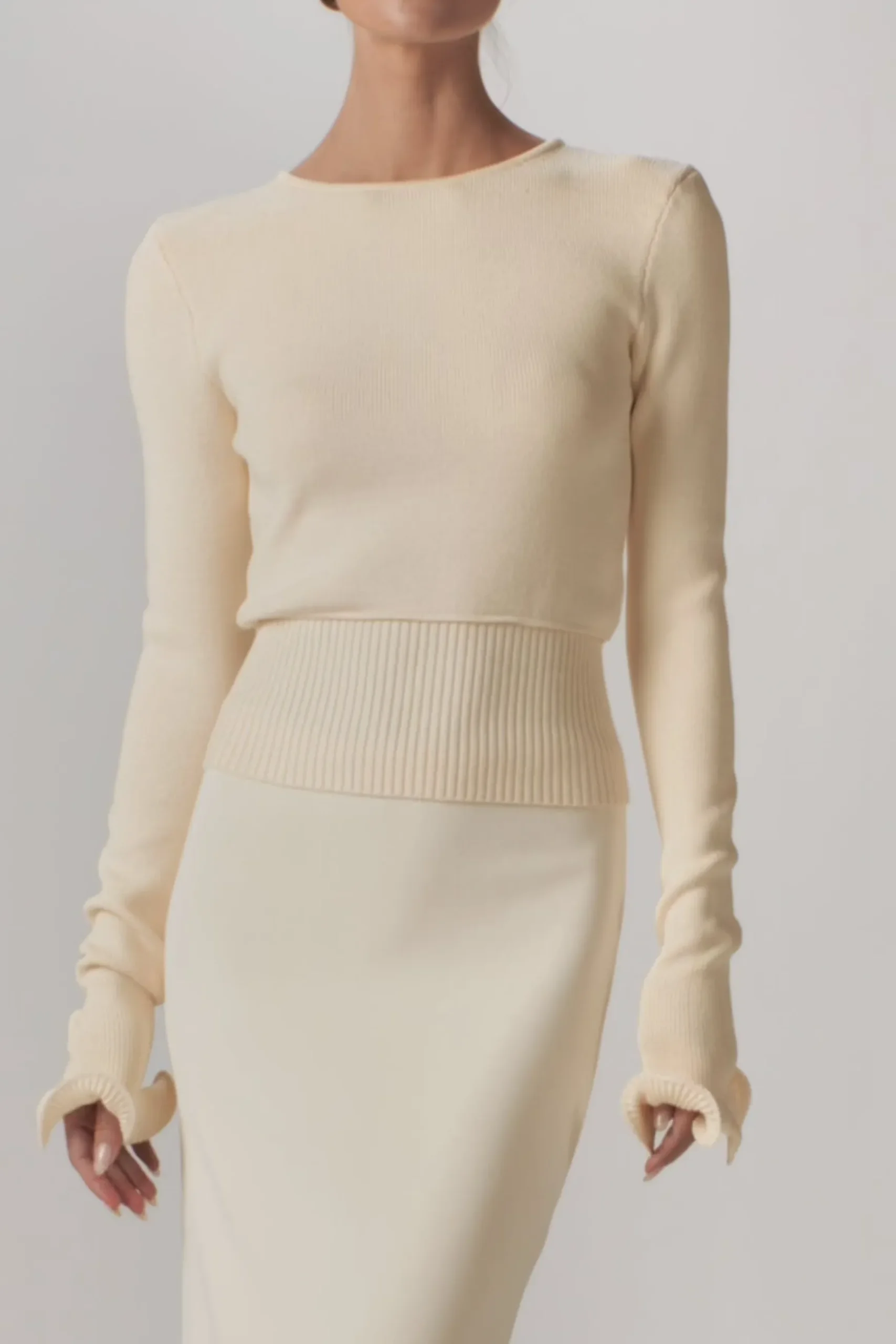 Ruffle Hem Sweater