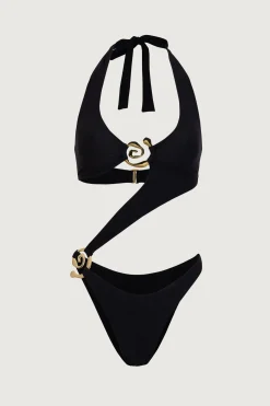Spiral Halter One Piece