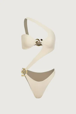 Spiral One Shoulder One Piece